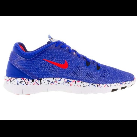 Nike Free 5.0 Blue & Crimson Training Shoe - Picture 3 of 11
